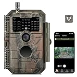 GardePro E6 WiFi Trail Camera (Non-Cellular), Stable WiFi with External Antenna, On-Site App Viewing, 64MP 1296P HD, No-Glow Night Vision, Motion Activated Waterproof Game Camera