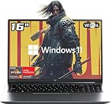 16 Inch AMD Gaming Laptop, FHD Screen Laptop with Ryzen 7 7735HS Processor up to 4.75GHz, 16GB RAM 512GB ROM Windows 11 Laptop Compute, HDMI, WiFi, Bluetooth, Type-C, Webcam, Backlit Keyboard