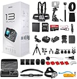 GoPro HERO13 (Hero 13) Black - Waterproof Action Camera with 5.3K HDR Video, 27MP Photos, 1/1.9" Image Sensor, Live Streaming, Webcam, Stabilization + 64GB Card & 50 Piece Accessory Kit - Bundle