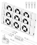 Heizkörper Ventilator, 3 Stück Smartes Heizgebläse für Heizungen, Langlebiger Heizkörperventilatoren für Unterheizungen, Heizungsventilator zum Sparen von Energie und Heizkosten