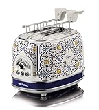 Ariete 155 Tostapane Capri, 810W, 2 fette, 6 livelli di doratura, Vassoio raccogli briciole, Funzione defrost, Espulsione automatica