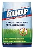 Roundup Rasen-Unkrautfrei Rasendünger, 9 kg für 450 m² - 2in1, Unkrautvernichter plus Dünger mit 100 Tage Langzeitwirkung