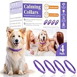 Calming Collar for Dogs 4 Pack, Purple Dog Calming Collar for Anxiety & Stress Relief, Pheromone Dog Collar for Small Medium Large Dogs, Long‑Lasting 60 Days