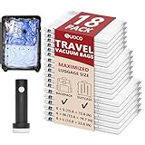 Travel Vacuum Bags for Clothing with Rechargeable Electric Pump, Compression Packing Cubes Organizer Storage for Luggage Suitcase, Space Saver Seal Bags for Vacation Cruise, 18 Combo