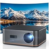 2000 ANSI 4K Decoding Projector with WiFi and Bluetooth, HAPPRUN Movie Home Theater with Auto Focus, 300'' Display for Indoor/Outdoor, Smart Proyector Compatible with Phone/TV Stick/PC/PS5