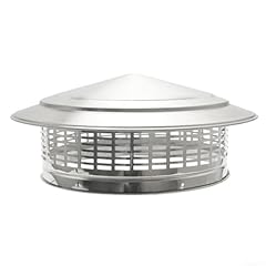Tapa Para Chimenea De Acero Inoxidable 201 - Diámetro 200 Mm, Para Tuberías De 80 Mm, A Prueba De Viento Y Lluvia