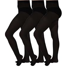 Girl's Black Back To School Classic Tights 3 PACK 20 60 80 100 Den 9-16